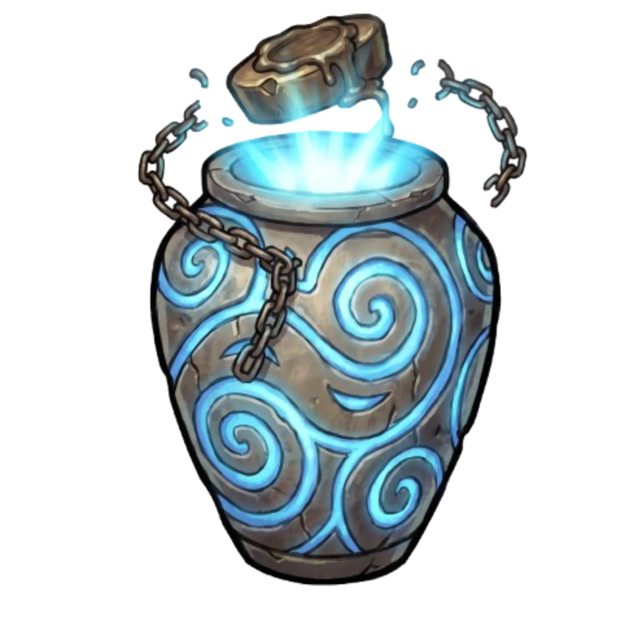 Glowing vessel