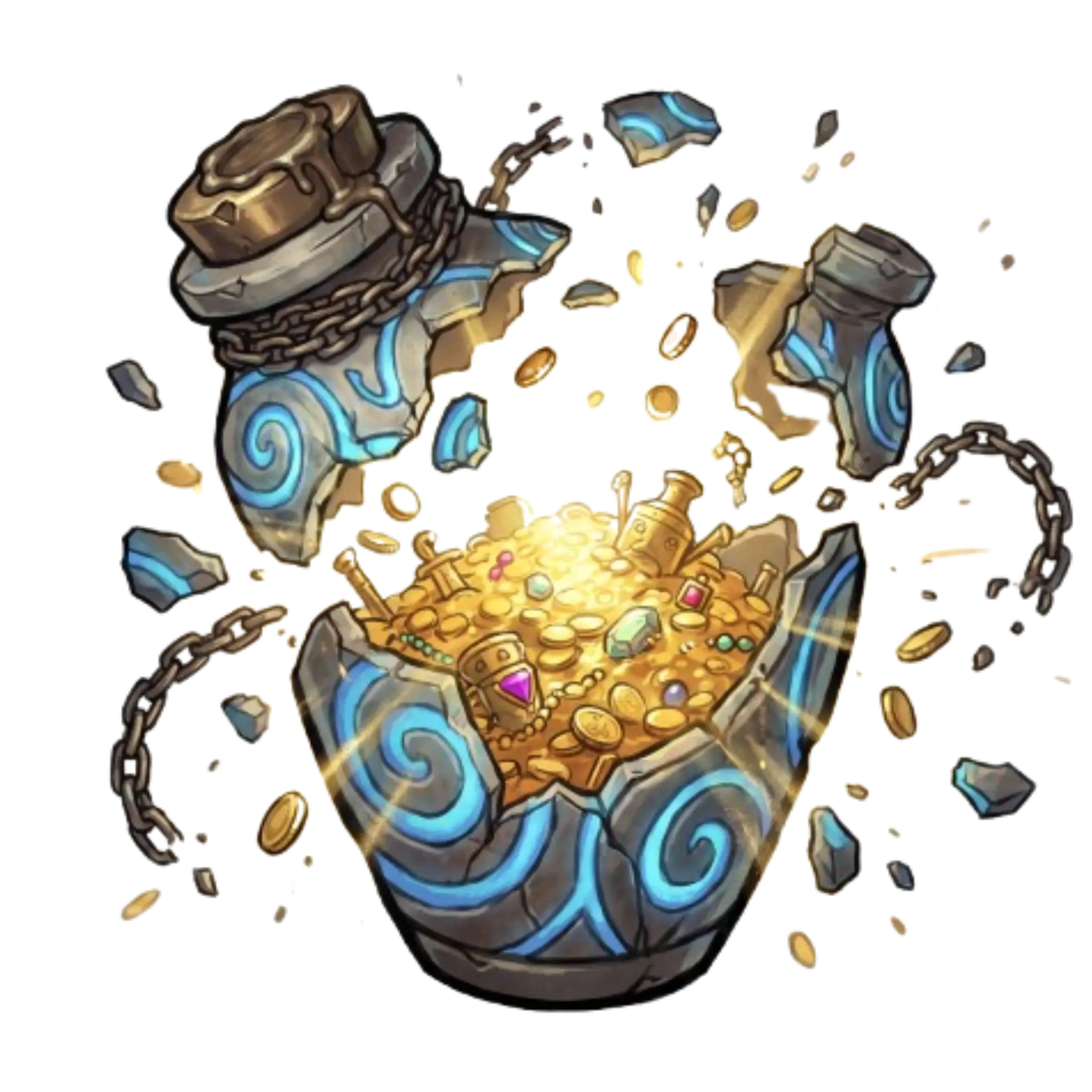 Shattered vessel of gold